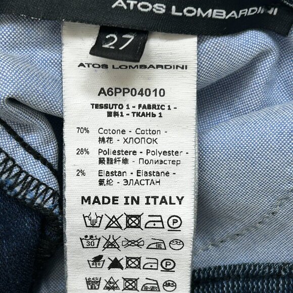 Vtg ATOS LOMBARDINI Women's Skinny Jeans Encrusted Hearts Size 27 Made in Italy - Picture 5 of 10